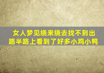 女人梦见绕来绕去找不到出路半路上看到了好多小鸡小鸭