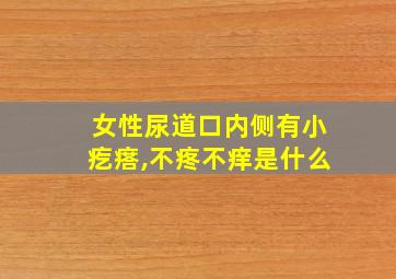 女性尿道口内侧有小疙瘩,不疼不痒是什么