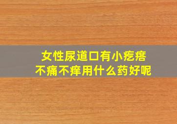 女性尿道口有小疙瘩不痛不痒用什么药好呢