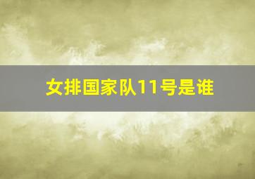 女排国家队11号是谁