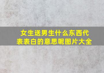 女生送男生什么东西代表表白的意思呢图片大全