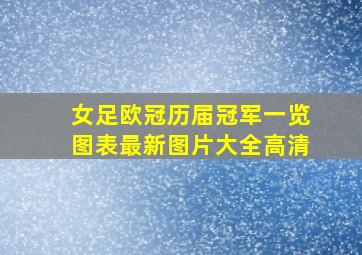 女足欧冠历届冠军一览图表最新图片大全高清