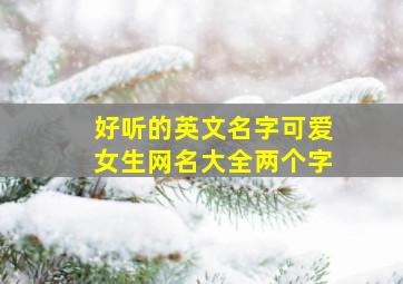 好听的英文名字可爱女生网名大全两个字