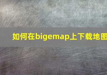 如何在bigemap上下载地图