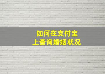 如何在支付宝上查询婚姻状况