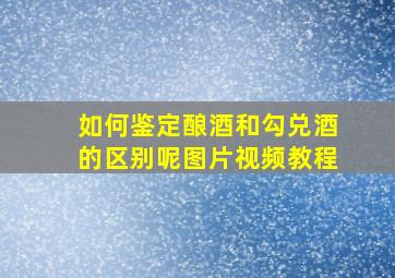 如何鉴定酿酒和勾兑酒的区别呢图片视频教程