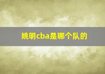 姚明cba是哪个队的