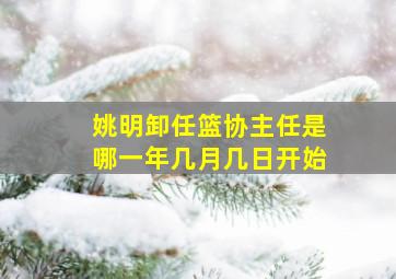 姚明卸任篮协主任是哪一年几月几日开始