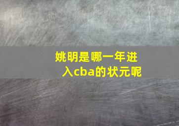 姚明是哪一年进入cba的状元呢