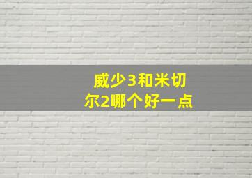 威少3和米切尔2哪个好一点