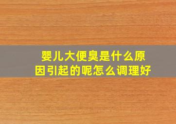 婴儿大便臭是什么原因引起的呢怎么调理好