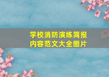 学校消防演练简报内容范文大全图片