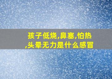 孩子低烧,鼻塞,怕热,头晕无力是什么感冒