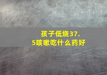 孩子低烧37.5咳嗽吃什么药好