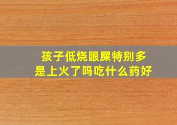 孩子低烧眼屎特别多是上火了吗吃什么药好