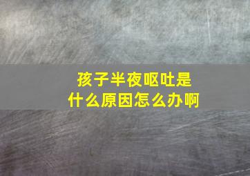 孩子半夜呕吐是什么原因怎么办啊