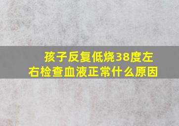 孩子反复低烧38度左右检查血液正常什么原因