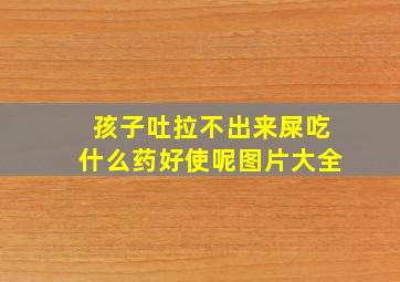 孩子吐拉不出来屎吃什么药好使呢图片大全