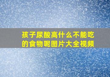 孩子尿酸高什么不能吃的食物呢图片大全视频