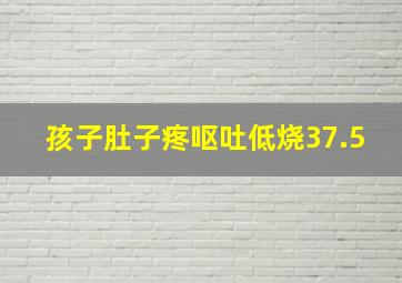 孩子肚子疼呕吐低烧37.5