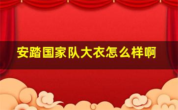 安踏国家队大衣怎么样啊