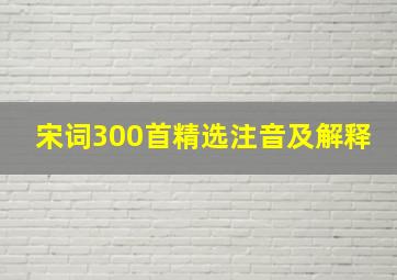 宋词300首精选注音及解释