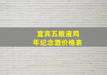 宜宾五粮液鸡年纪念酒价格表