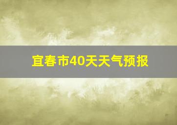 宜春市40天天气预报