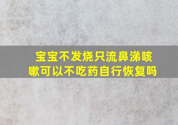 宝宝不发烧只流鼻涕咳嗽可以不吃药自行恢复吗