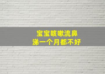 宝宝咳嗽流鼻涕一个月都不好