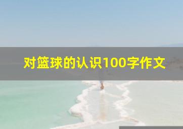 对篮球的认识100字作文