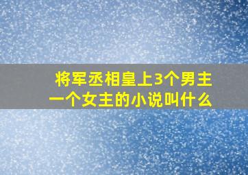 将军丞相皇上3个男主一个女主的小说叫什么