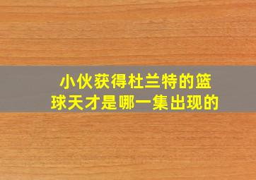 小伙获得杜兰特的篮球天才是哪一集出现的