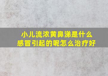 小儿流浓黄鼻涕是什么感冒引起的呢怎么治疗好