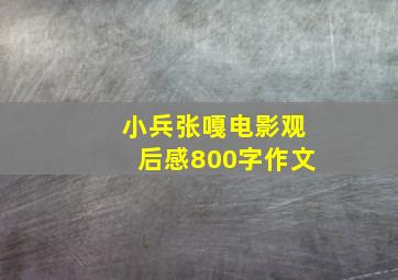 小兵张嘎电影观后感800字作文