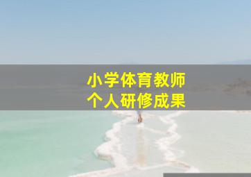 小学体育教师个人研修成果