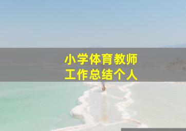 小学体育教师工作总结个人