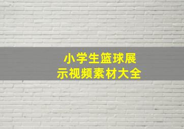 小学生篮球展示视频素材大全