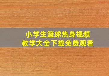 小学生篮球热身视频教学大全下载免费观看