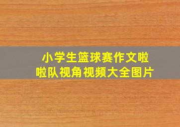 小学生篮球赛作文啦啦队视角视频大全图片