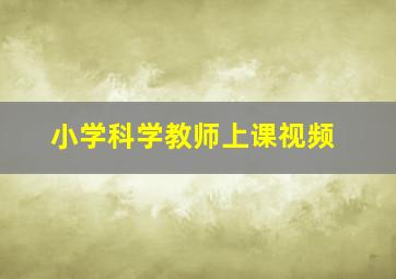 小学科学教师上课视频