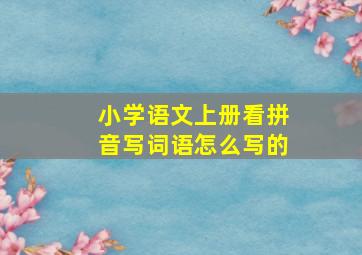 小学语文上册看拼音写词语怎么写的