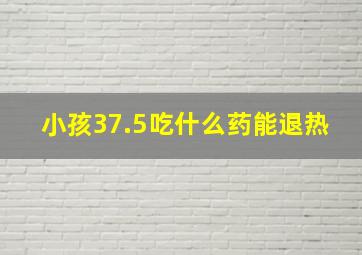 小孩37.5吃什么药能退热