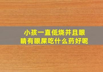 小孩一直低烧并且眼睛有眼屎吃什么药好呢