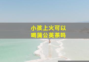 小孩上火可以喝蒲公英茶吗