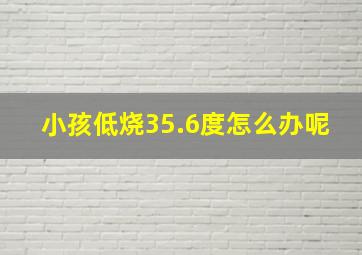 小孩低烧35.6度怎么办呢