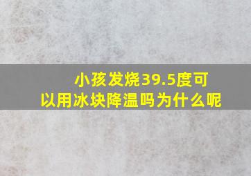 小孩发烧39.5度可以用冰块降温吗为什么呢