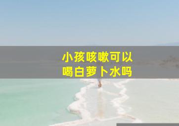 小孩咳嗽可以喝白萝卜水吗