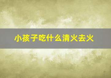 小孩子吃什么清火去火