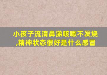 小孩子流清鼻涕咳嗽不发烧,精神状态很好是什么感冒